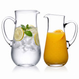 Glass Serving Jug 1.25L/2.5L Ice Lip Water Pitcher