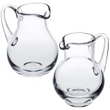 Crystalin Aqua Small Handmade Glass Jug 450ml & 300ml
