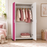 125cm 2 Door Wardrobe Hanging Rail