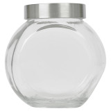 1.5L Glass Sweet Candy Jar With Silver Lid