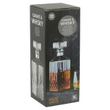 1L Round Glass Whisky Decanter Premium Crystal