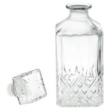 1L Round Glass Whisky Decanter Premium Crystal