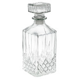 1L Round Glass Whisky Decanter Premium Crystal