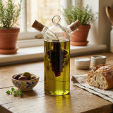 200/250ml 2 In 1 Glass Olive Oil And Vinegar