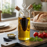 200/250ml 2 In 1 Glass Olive Oil And Vinegar