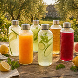 1/3/6 x 1L Glass Water Juice Bottles