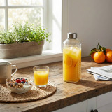 1/3/6 x 1L Glass Water Juice Bottles