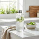 1/3/6 x 1L Glass Water Juice Bottles