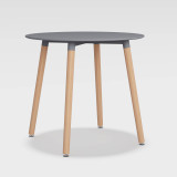 TROMSO 80cm Round Dining Table Scandi Wooden Legs