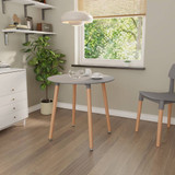TROMSO 80cm Round Scandi Dining Table with Beech Wood Legs