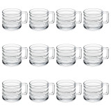 6/12x 250/320ml Modern Glass Mugs