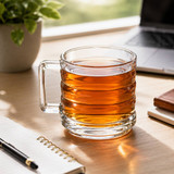 6/12x 250/320ml Modern Glass Mugs