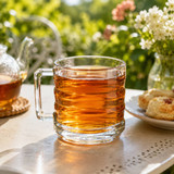 6/12x 250/320ml Modern Glass Mugs