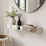 1/2 Pcs Floating Wall Shelf Mirror Display