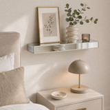 1/2 Pcs Floating Wall Shelf Mirror Display