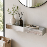 1/2 Pcs Floating Wall Shelf Mirror Display