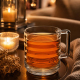 250/320ml Ribbed Glass Coffee Mugs
