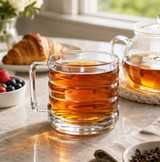 250/320ml Ribbed Glass Coffee Mugs