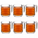 250/320ml Ribbed Glass Coffee Mugs