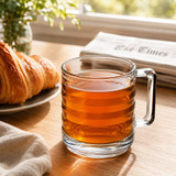 250/320ml Ribbed Glass Coffee Mugs