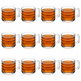 250/320ml Ribbed Glass Coffee Mugs