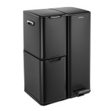 60L 3 Compartment Stainless Steel Recycling Bin