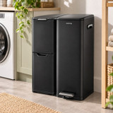 60L 3 Compartment Stainless Steel Recycling Bin