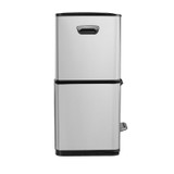 60L 3 Compartment Stainless Steel Recycling Bin