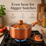 6 Piece Non Stick Copper Cookware Set