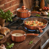 6 Piece Non Stick Copper Cookware Set