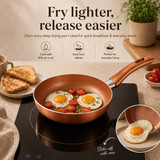 6 Piece Non Stick Copper Cookware Set