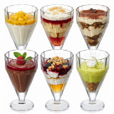 2/6 x 430ml Handcrafted Crystallin Glass Ice Cream Cups