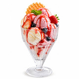 2/6 x 430ml Handcrafted Crystallin Glass Ice Cream Cups
