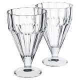 2/6 x 430ml Handcrafted Crystallin Glass Ice Cream Cups