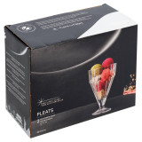 2/6 x 430ml Handcrafted Crystallin Glass Ice Cream Cups