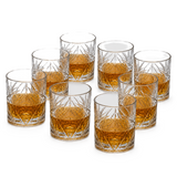 4/8 x 350ml Handcrafted Crystallin Whisky Cocktail Glasses
