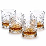 4/8 x 350ml Handcrafted Crystallin Whisky Cocktail Glasses