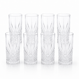 4/8 x 350ml Handcrafted Crystallin Whisky Cocktail Glasses