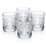 4/8 x 350ml Handcrafted Crystallin Whisky Cocktail Glasses