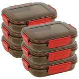 1/3/6x 600ml Airtight Lock Clip Lunch Box