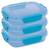 1/3/6x 600ml Airtight Lock Clip Lunch Box