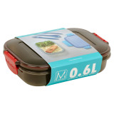 1/3/6x 600ml Airtight Lock Clip Lunch Box