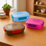1/3/6x 600ml Airtight Lock Clip Lunch Box
