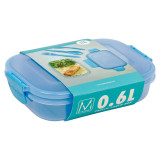 1/3/6x 600ml Airtight Lock Clip Lunch Box