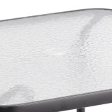 80cm Square Tempered Glass Patio Table