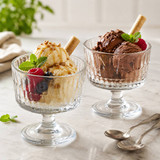 240ml Clear Glass Footed Dessert Bowls