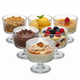 240ml Clear Glass Footed Dessert Bowls