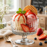 240ml Clear Glass Footed Dessert Bowls