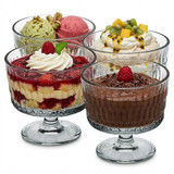 240ml Clear Glass Footed Dessert Bowls