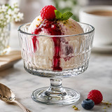 240ml Clear Glass Footed Dessert Bowls